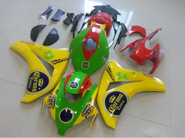 Carénages Moto Honda CBR1000RR 2008-2011 - Jaune Vert Rouge Noir Corona
