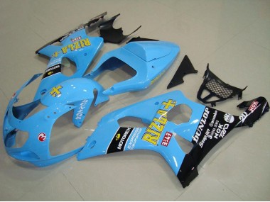 Carénages Moto Suzuki GSXR 1000 2000-2002 - Bleu Clair Jaune Noir Rizla