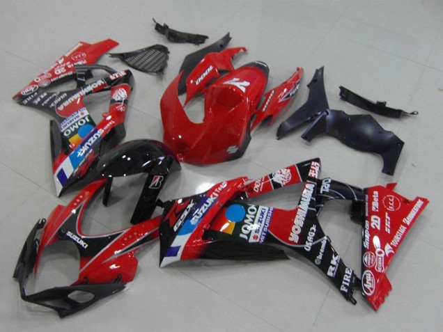 Carénages Moto Suzuki GSXR 1000 2007-2008 - Rouge Noir Bleu Blanc JOMO