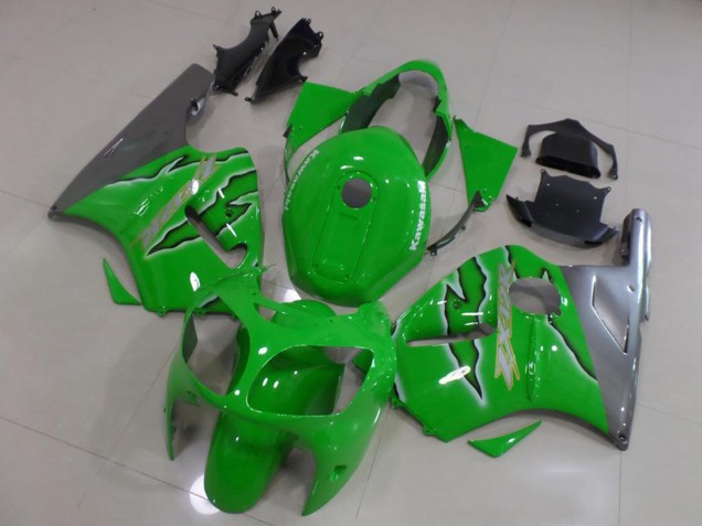Carénages Moto Kawasaki ZX12R 2000-2001 - Vert Argent