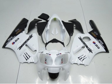 Carénages Moto Kawasaki ZX12R 2000-2001 - Blanc Noir Elf Monstre