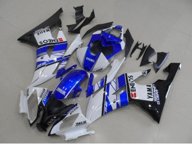 Carénages Moto Yamaha YZF R6 2008-2016 - Blanc Bleu Noir Brillant ENEOS Yamalube