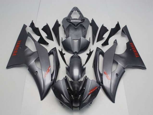 Carénage Moto Yamaha YZF R6 2008-2016 - Gris Rouge Décalque