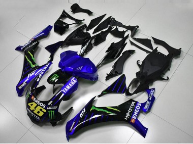 Carénages Moto Yamaha YZF R1 2015-2019 - Bleu Blanc Noir Vert ENEOS Monstre M1 46