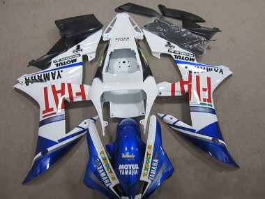 Carénages Moto Yamaha YZF R1 2004-2006 - Blanc Bleu Rouge Fiat Motul