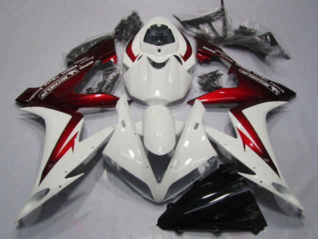 Carénages Moto Yamaha YZF R1 2004-2006 - Blanc Rouge Michelin