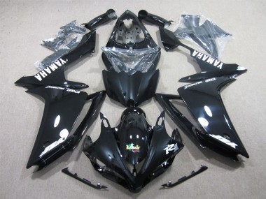 Carénages Moto Yamaha YZF R1 2007-2008 - Noir Brillant Blanc Décalque