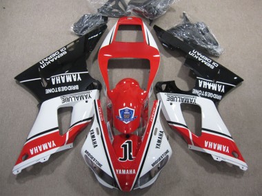 Carénages Moto Yamaha YZF R1 2009-2011 - Blanc Rouge Noir Bridgestone Yamalube Semakin Didepan