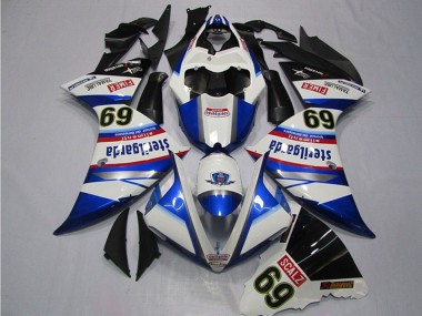 Carénages Moto Yamaha YZF R1 2009-2011 - Blanc Bleu Noir Sterilgarda SCALZ 69