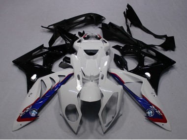 Carénages Moto BMW S1000RR 2009-2014 - Blanc Bleu Noir Brillant