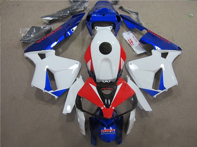 Kits Carénage Moto ABS Honda CBR600RR 2005-2006 - Blanc Rouge Bleu HRC