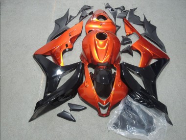 Carénages Moto Honda CBR600RR 2007-2008 - Orange Noir Brillant