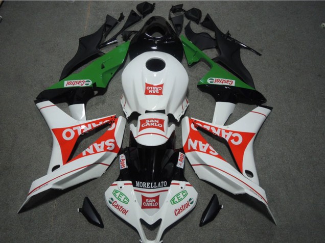 Carénages Moto Honda CBR600RR 2007-2008 - Blanc Rouge Vert San Carlo