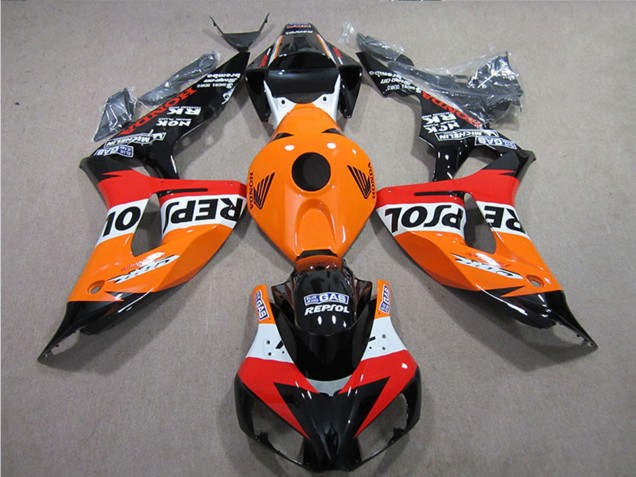 Kits Carénages Moto Honda CBR1000RR 2006-2007 - Orange Blanc Rouge Noir Brillant Repsol