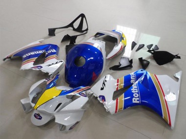 Carénages Moto Honda VFR 800 2002-2013 - Blanc Bleu Jaune Rothmans