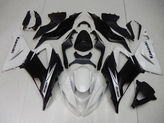 Kits Carénages Moto Kawasaki ZX6R 2013-2018 - Blanc Noir Mat