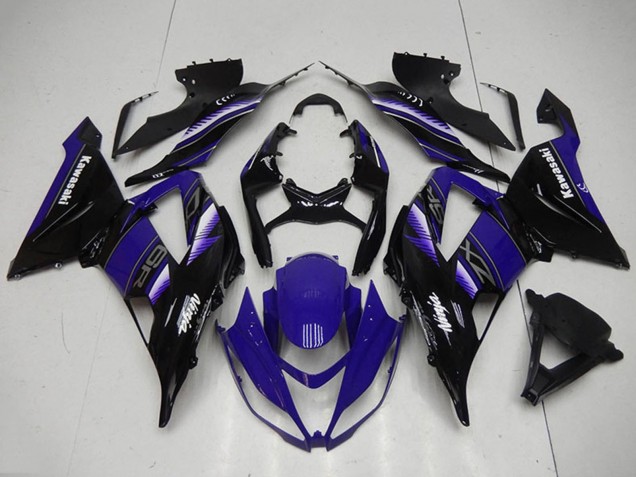Kits Carénage Moto Kawasaki ZX6R 2013-2018 - Bleu Noir Brillant