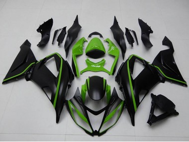 Carénages Moto Kawasaki ZX6R 2013-2018 - Vert Noir Mat