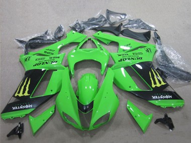 Carénages Moto Kawasaki ZX6R 2007-2008 - Blanc Bleu Ninja