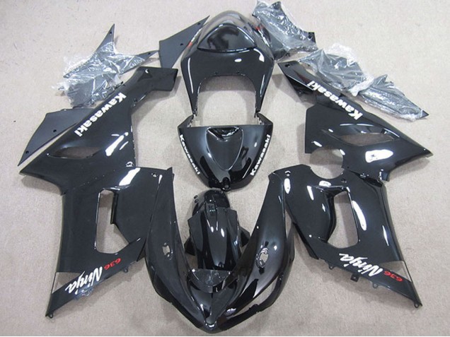 Carénage Moto Kawasaki ZX6R 2005-2006 - Noir Brillant