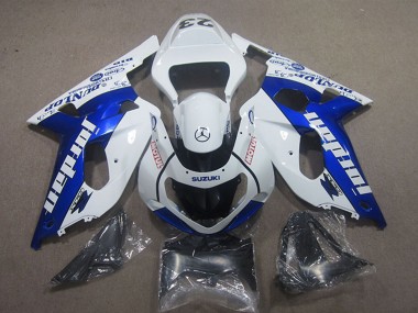 Carénages Moto Suzuki GSXR 600 2001-2003 - Blanc Bleu Jordan Motul