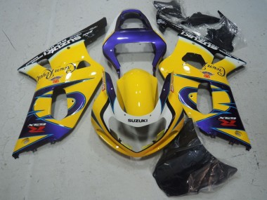 Carénages Moto Suzuki GSXR 600 2001-2003 - Jaune Violet Noir