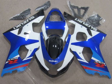 Carénages Moto Suzuki GSXR 600 2004-2005 - Blanc Bleu Rouge