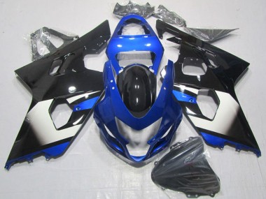 Carénages Moto Suzuki GSXR 600 2004-2005 - Bleu Blanc Noir