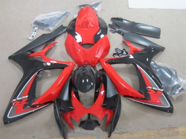 Carénages Moto Suzuki GSXR 600 2006-2007 - Rouge Noir