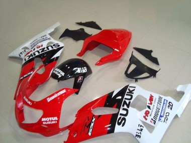 Carénages Moto Suzuki GSXR 750 2001-2003 - Rouge Blanc Noir Brillant Motul
