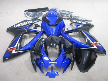 Carénages Moto Suzuki GSXR 750 2006-2007 - Bleu Noir Brillant