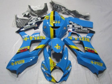Carénages Moto Suzuki GSXR 1000 2007-2008 - Bleu Jaune Noir Rizla 41