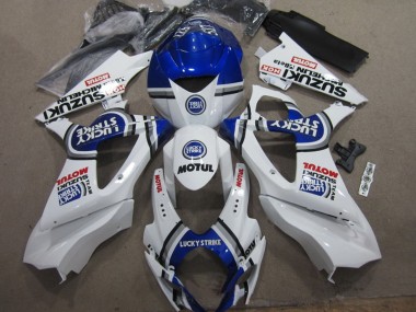 Carénages Moto Suzuki GSXR 1000 2007-2008 - Blanc Bleu Lucky Strike Rouge Motul