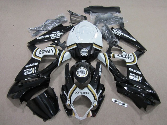 Carénages Moto Suzuki GSXR 1000 2007-2008 - Blanc Noir Lucky Strike Motul