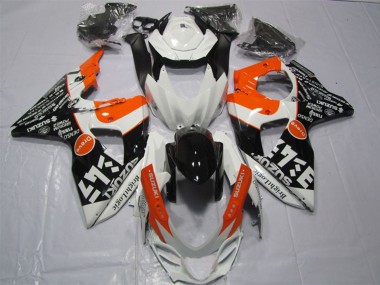 Carénages Moto Suzuki GSXR 1000 2009-2016 - Blanc Orange Noir Brillant Logic