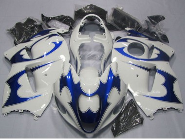 Kits Carénage Moto Suzuki GSXR 1300 Hayabusa 1996-2007 - Blanc Bleu