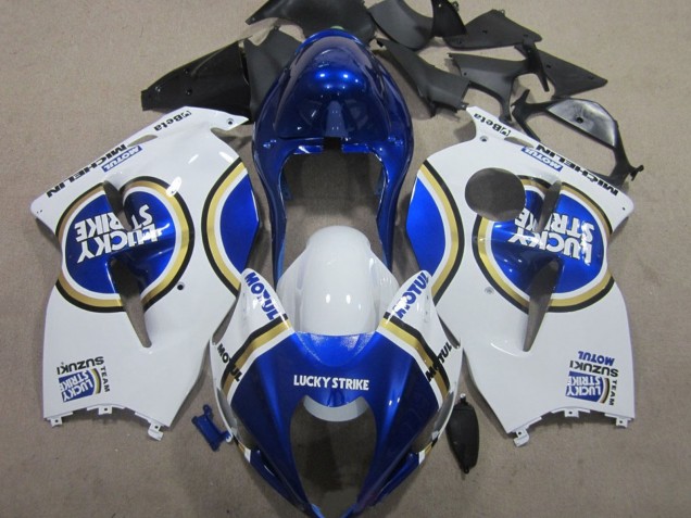 Carénages Moto Suzuki GSXR 1300 Hayabusa 1996-2007 - Blanc Bleu Motul Lucky Strike