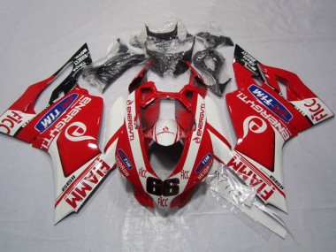 Carénages Moto Ducati 1199 2011-2014 - Blanc Rouge Fiamm Ficc