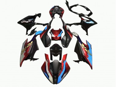 Carénage Moto BMW S1000RR 2019-2022 - Noir Bleu Rouge Or