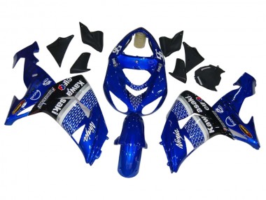 Carénages Moto Kawasaki ZX10R 2006-2007 - Bleu Blanc Noir Elf