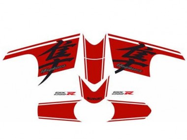Carénage Moto Suzuki GSXR 1300 Hayabusa 2008-2020 - Noir Brillant Rouge