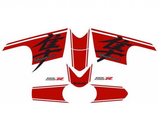 Carénage Moto Suzuki GSXR 1300 Hayabusa 2008-2020 - Noir Brillant Rouge