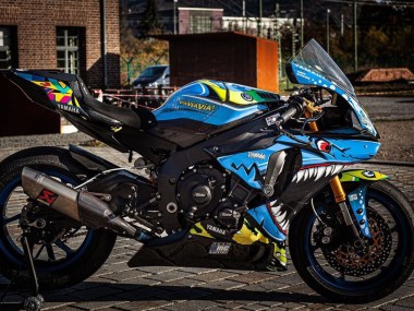 Carénages Moto Yamaha YZF R1 2015-2019 - Bleu Jaune Requin