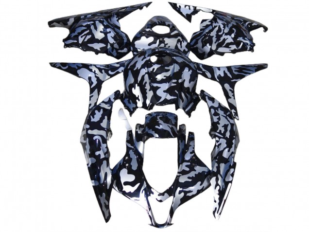 Neige Argentée Camo 2009-2012 Honda CBR600RR Carénage Moto