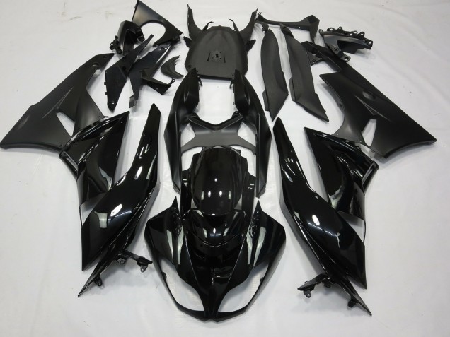 Noir Brillant Mat 2009-2012 Kawasaki ZX6R Carénage Moto Noir Brillant Mat 2009-2012 Kawasaki ZX6R Carénage Moto