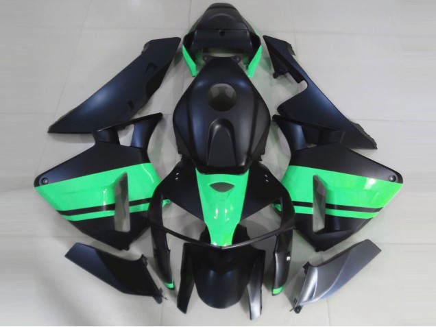 Noir Mat & Vert Spécial 2005-2006 Honda CBR600RR Carénage Moto