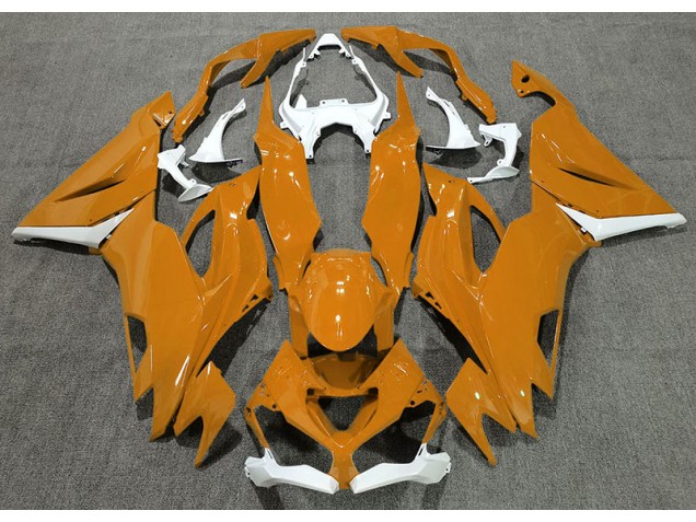 Orange Brillant & Blanc 2019-2023 Kawasaki ZX6R Carénage Moto
