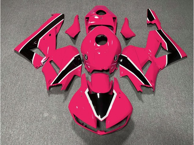 Rose Vif Brillant & Noir 2013-2023 Honda CBR600RR Carénage Moto Rose Vif Brillant & Noir 2013-2023 Honda CBR600RR Carénage Moto