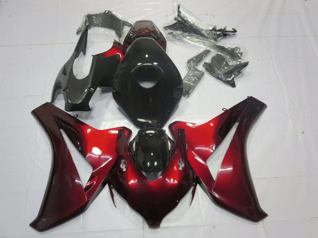 Rouge Bonbon & Noir 2008-2011 Honda CBR1000RR Carénage Moto