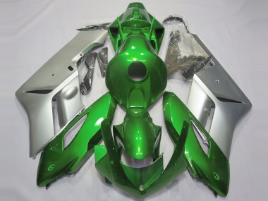 Vert Brillant & Argent 2004-2005 Honda CBR1000RR Carénage Moto